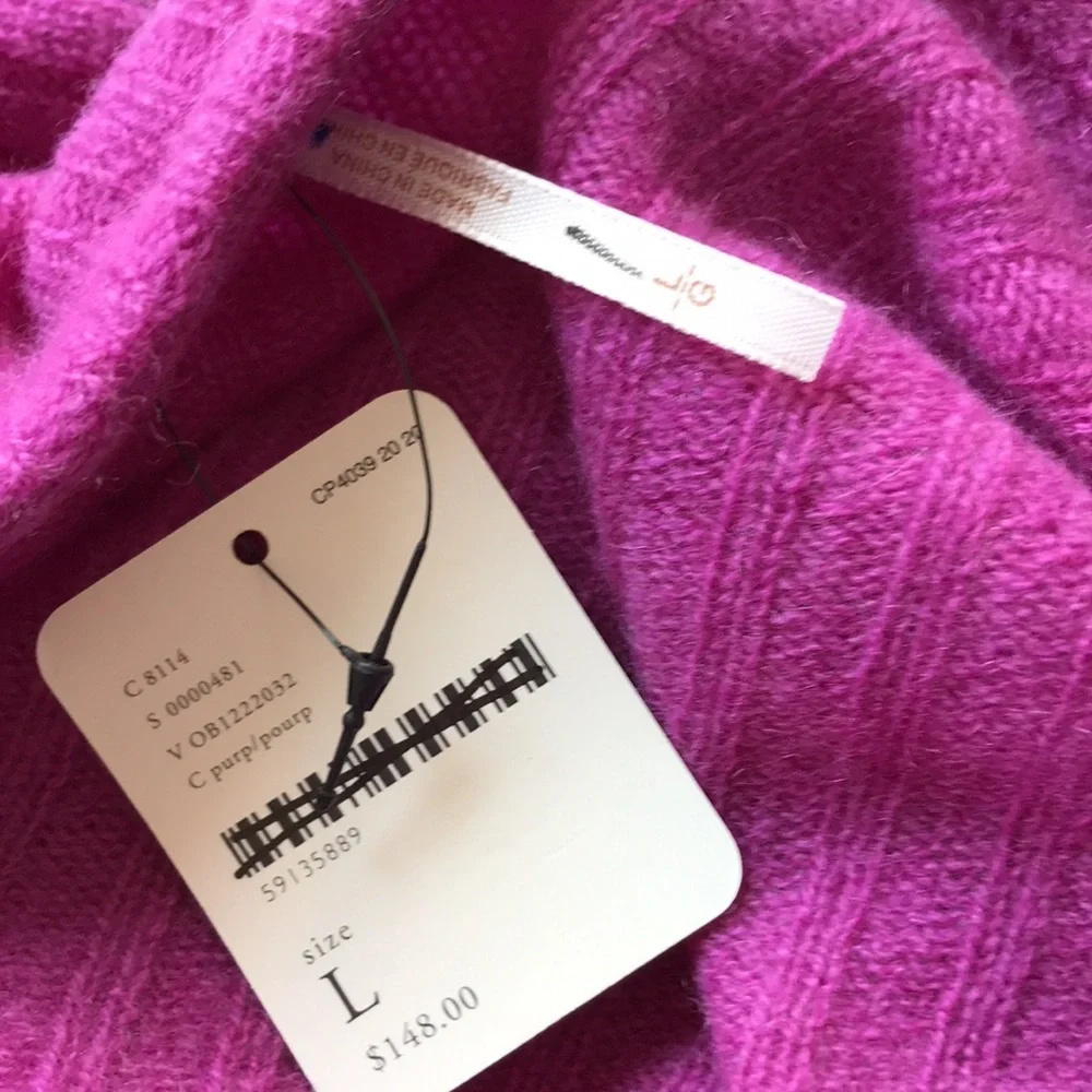 NWT Free People Elias Cashmere Sweater purple
